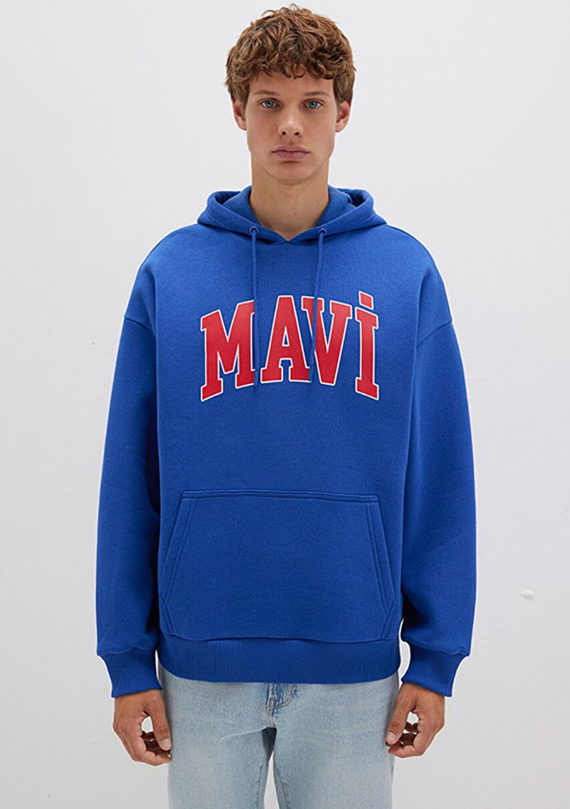 M067149-70907 Erkek Mavi Sweatshirt