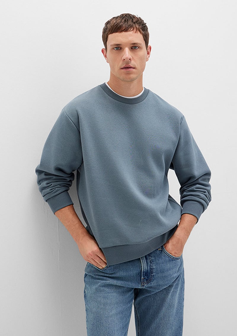 M0S10276-80889 Erkek Gri Sweatshirt