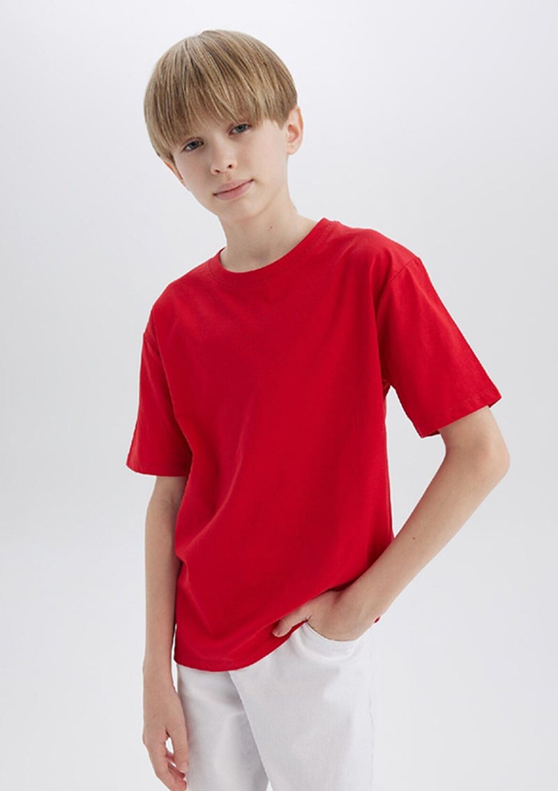 K1687A6Trvg2 Erkek Çocuk Kırmızı Kısa Kol T-shirt