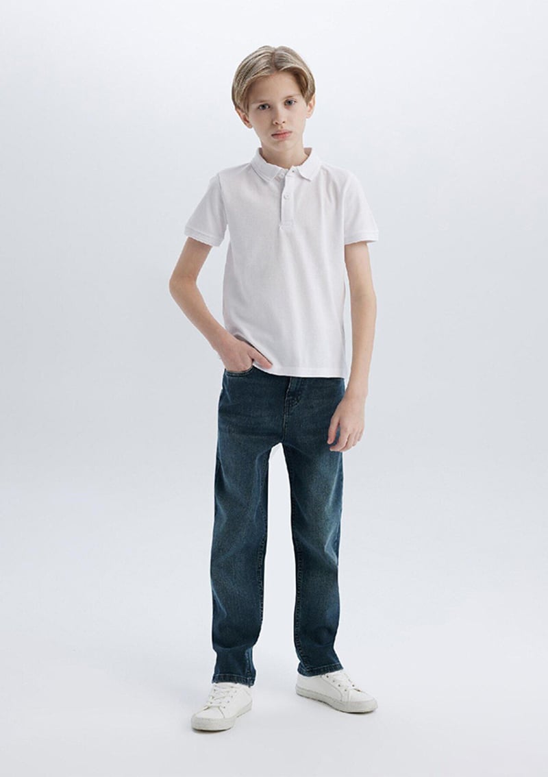 D7087A8Tra Erkek Çocuk Mavi Jean Pantolon