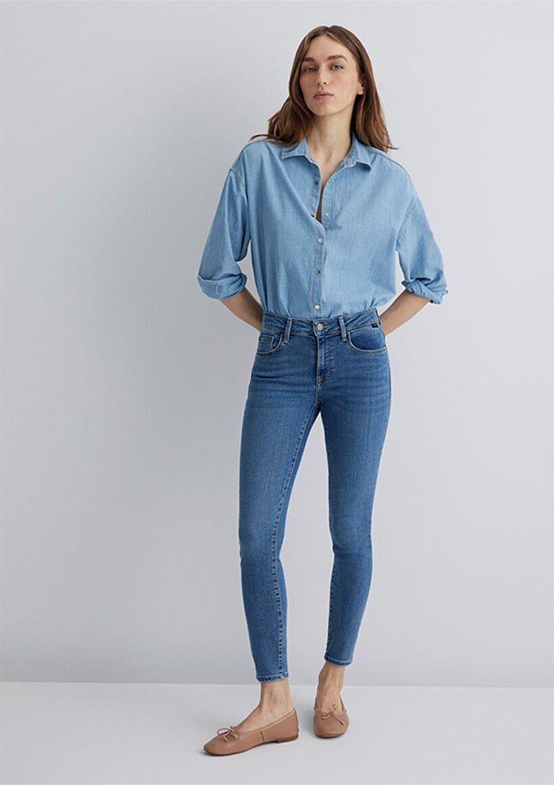 M100328-89570 Kadın Sarı Jean Pantolon