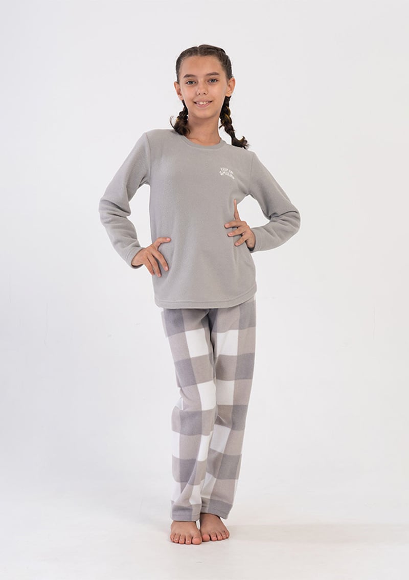 4030710298 Kız Çocuk Gri Pijama