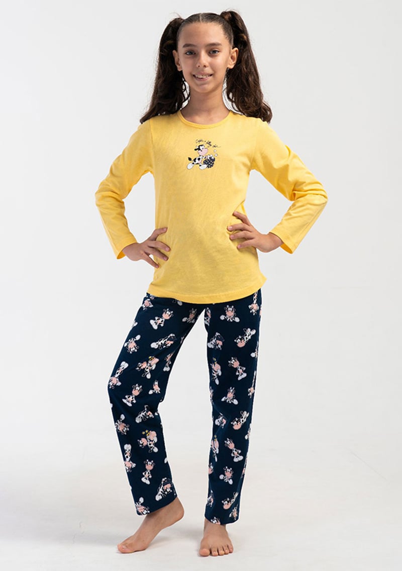 4052370769 Kız Çocuk Sarı Pijama