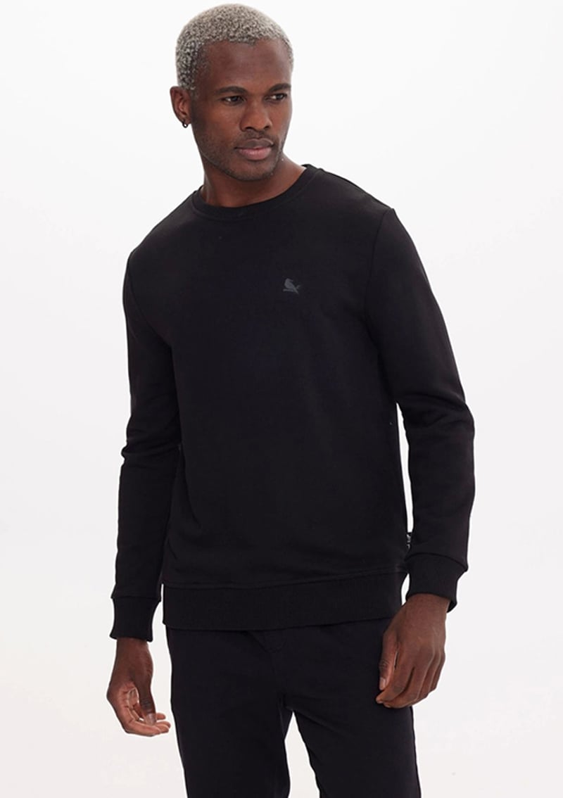 Tc1903 Unisex Yetişkin Siyah Sweatshirt