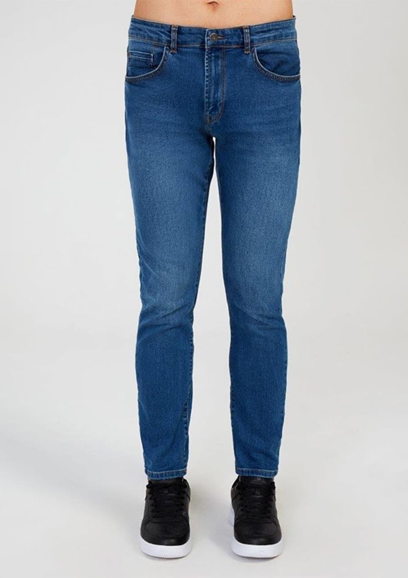 Tc5001 Unisex Yetişkin Mavi Jean Pantolon