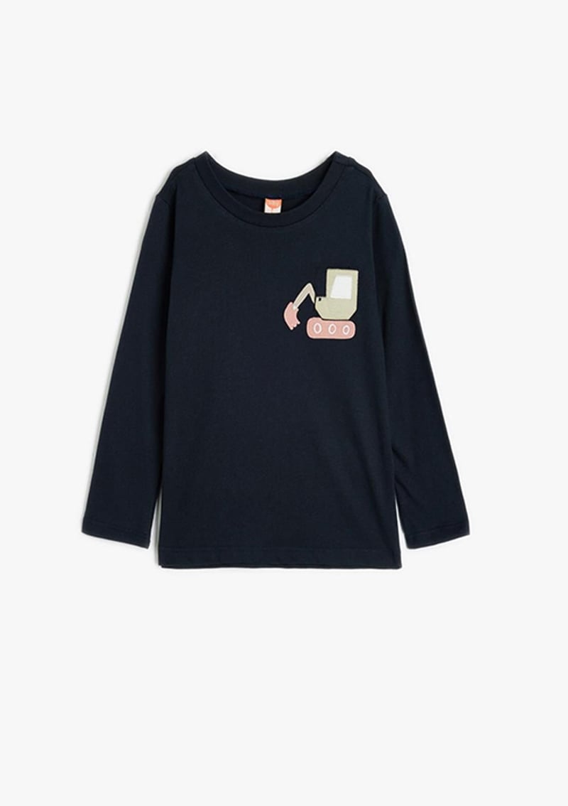 5Wmb10192Tk Erkek Çocuk Lacivert Pamuklu T-shirt