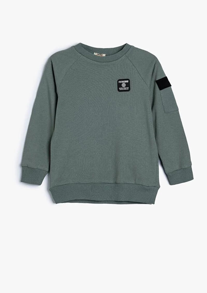 5Wkb10093Tk Erkek Bebek Yeşil Sweatshirt