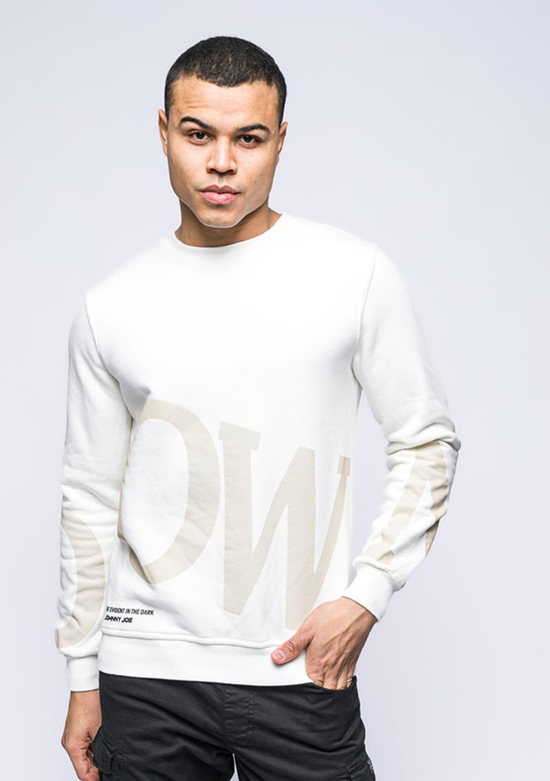 24Kjeeo05141 Erkek Beyaz Sweatshirt