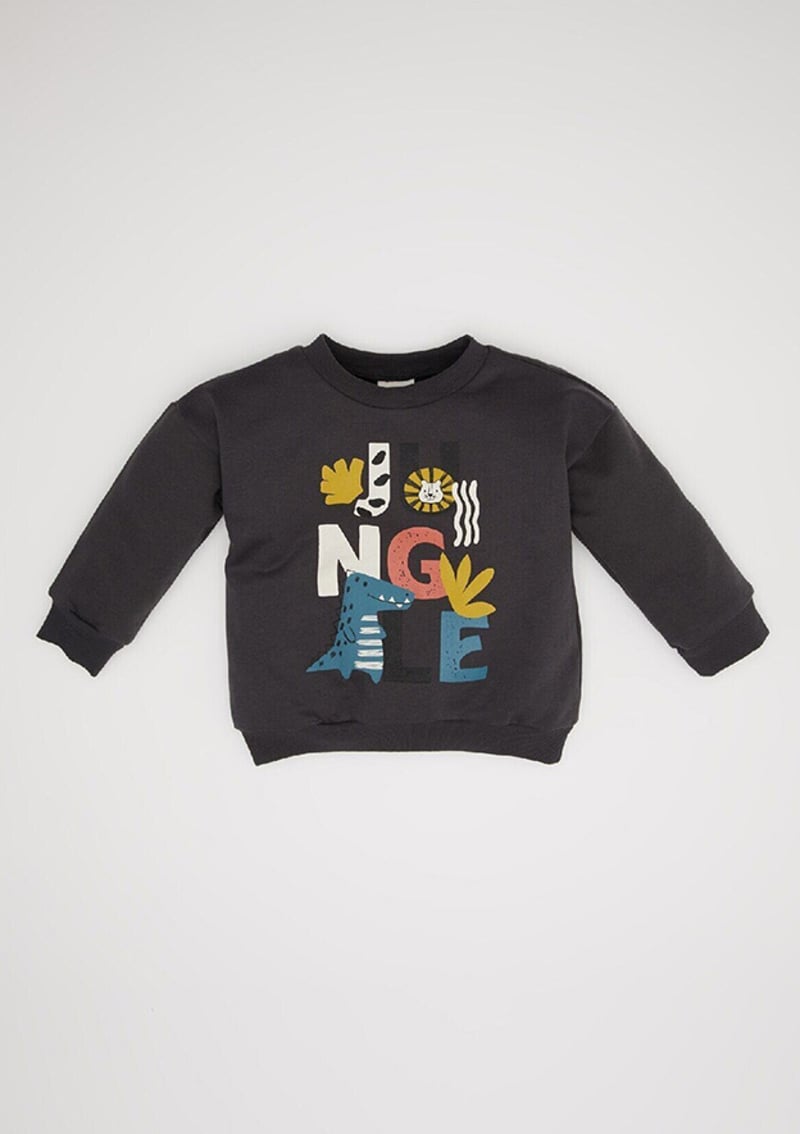 D3925A5Aaa Erkek Bebek Antrasit Sweatshirt
