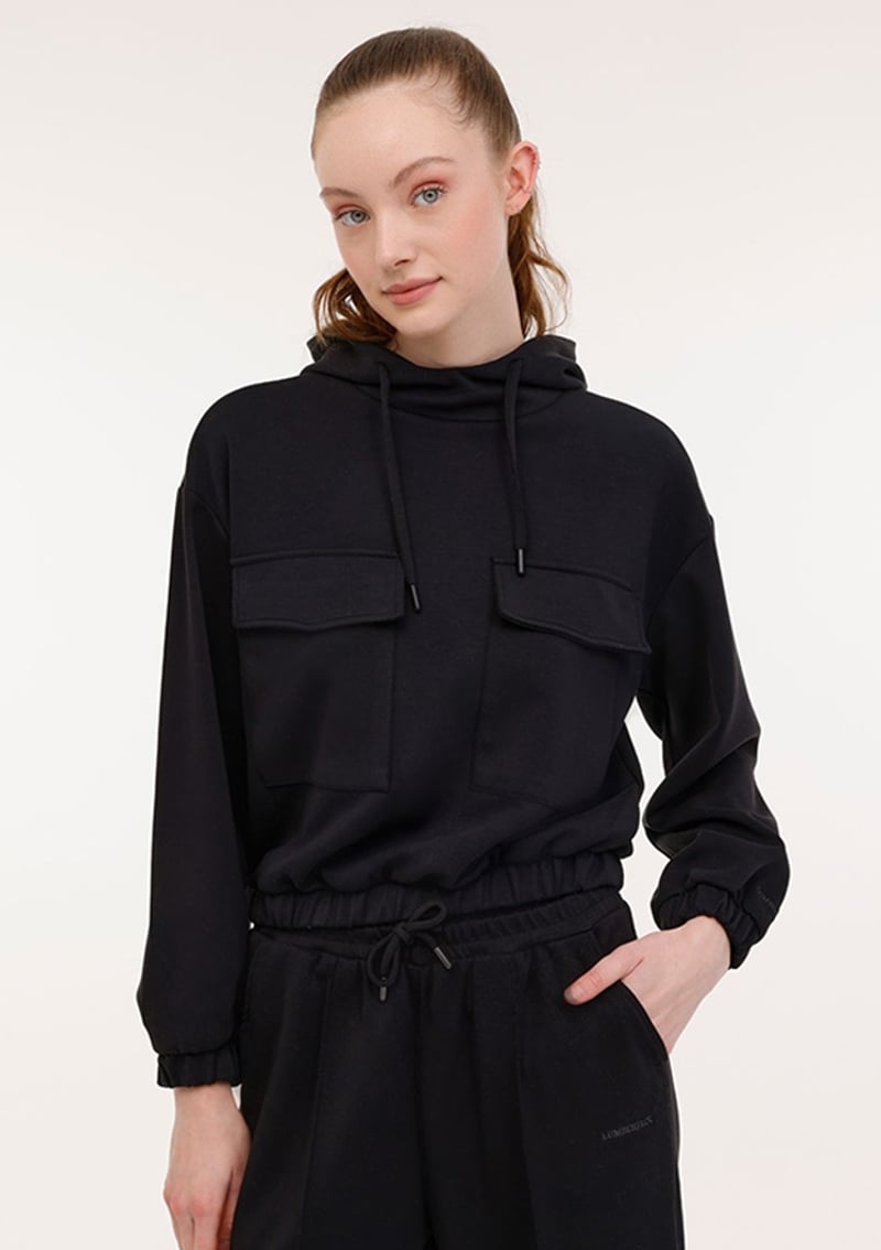 A10181195808010 Kadın Siyah Sweatshirt