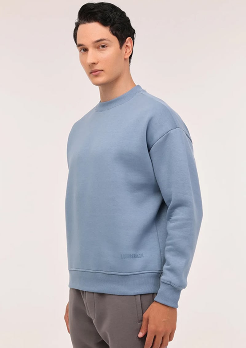 A10181316808010 Erkek Mavi Sweatshirt