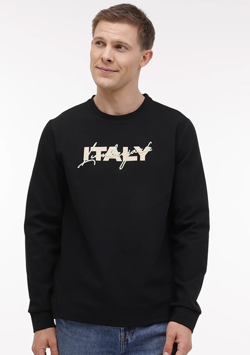 A10189115808010 Erkek Siyah Sweatshirt