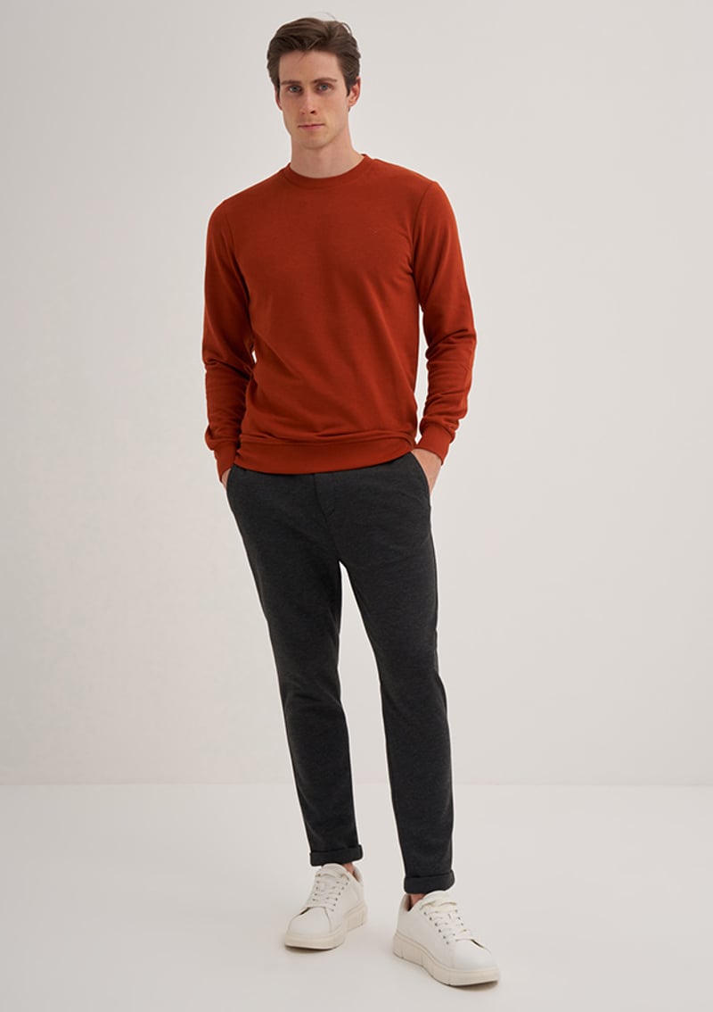 24Kceeo05610 Erkek Kahverengi Sweatshirt