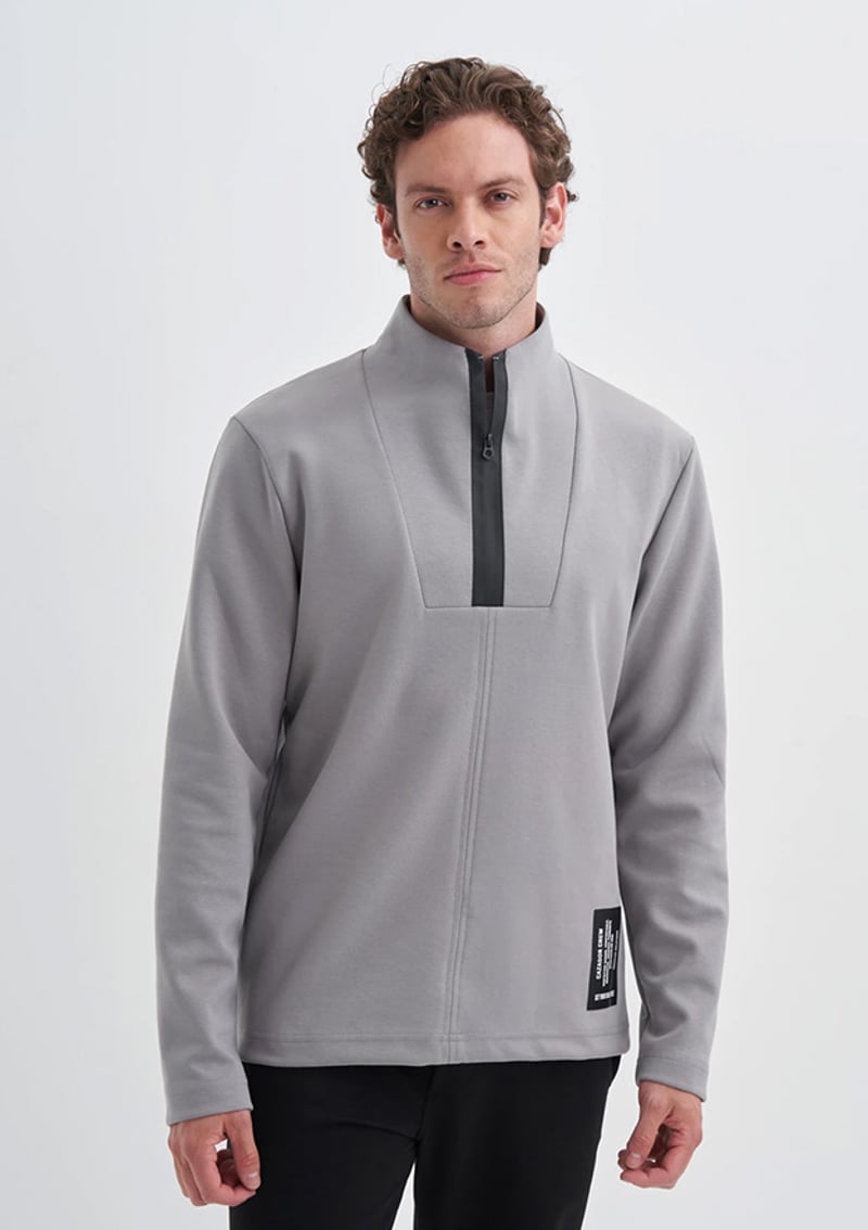 24Kceeo05209 Erkek Gri Sweatshirt