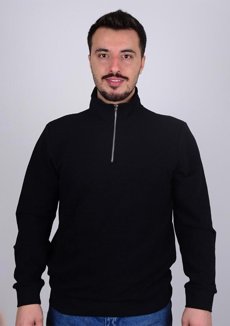24Kceeo05234 Erkek Siyah Sweatshirt
