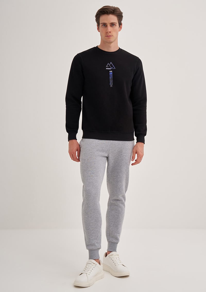 24Kceeo05170 Erkek Siyah Sweatshirt