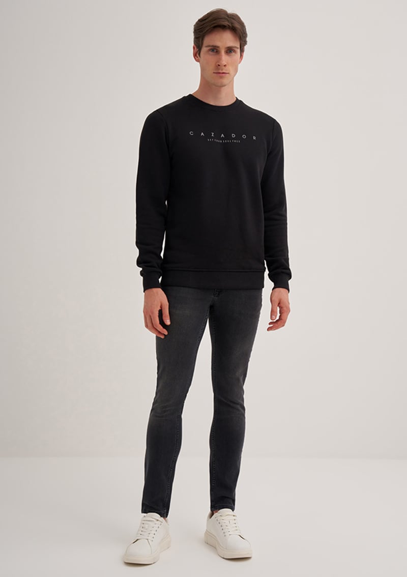 24Kceeo05235 Erkek Siyah Sweatshirt