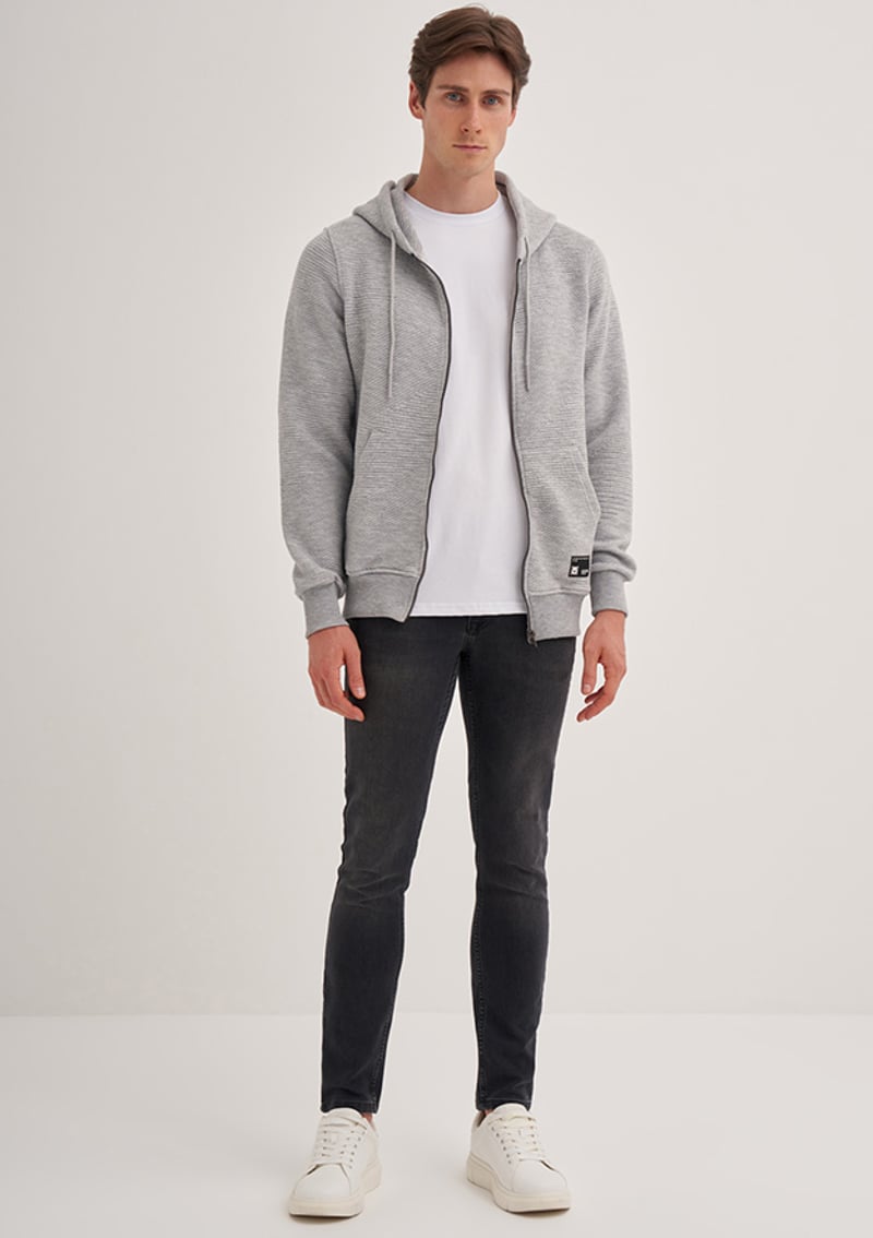 24Kceeo05035 Erkek Gri Sweatshirt