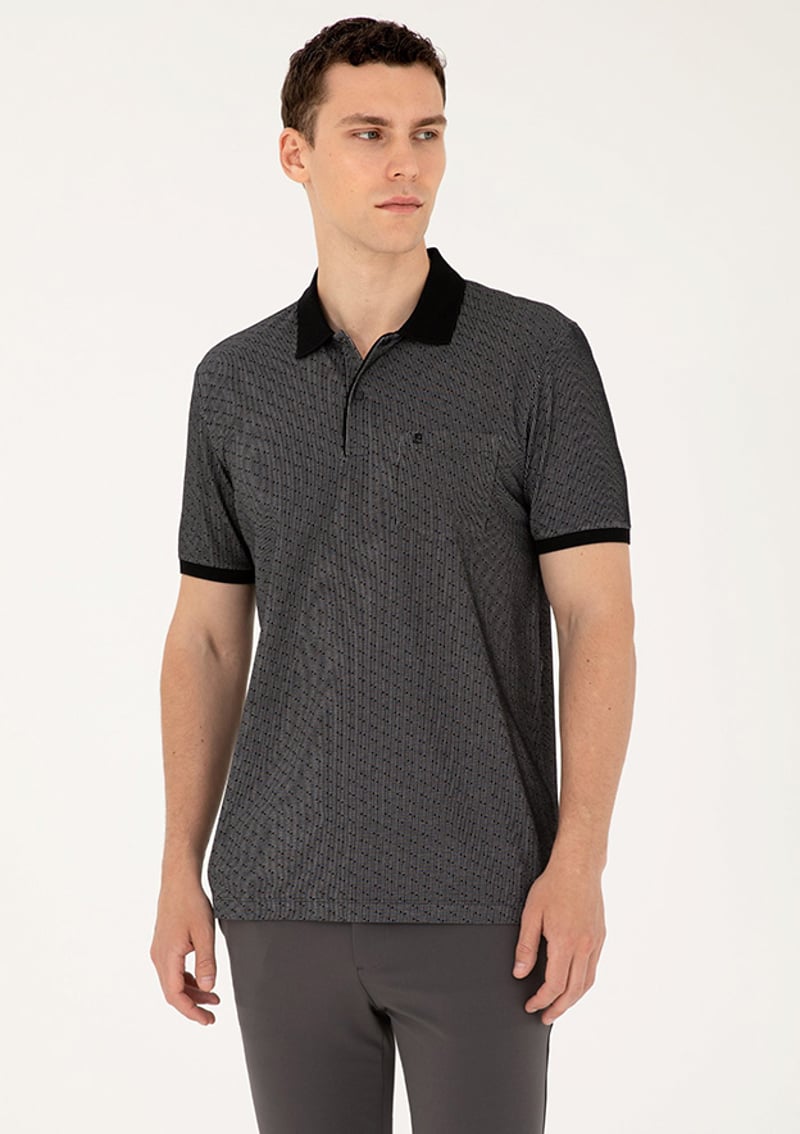 T116877654.1844880 Erkek Siyah Regular T-shirt