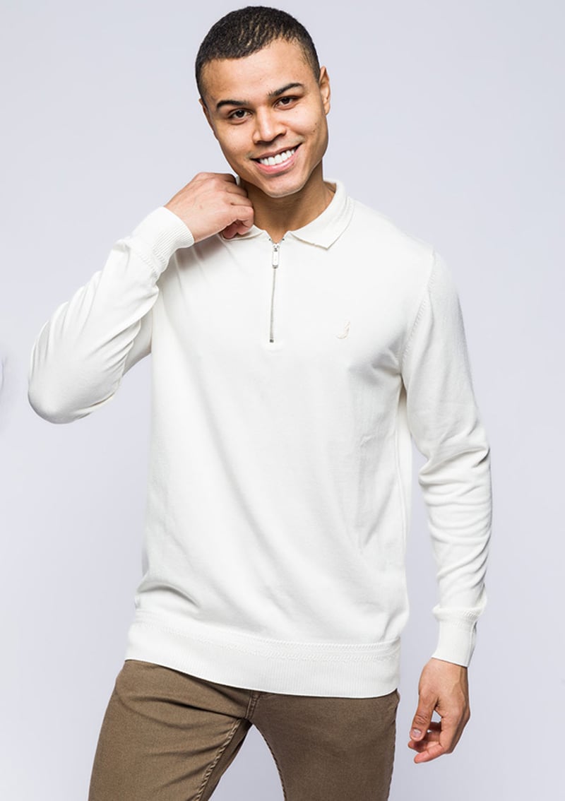 Jjpolo004 Erkek Beyaz Kazak