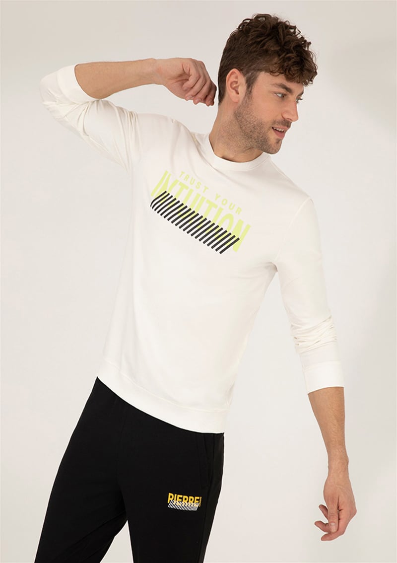 T116672259.1567175 Erkek Beyaz Sweatshirt
