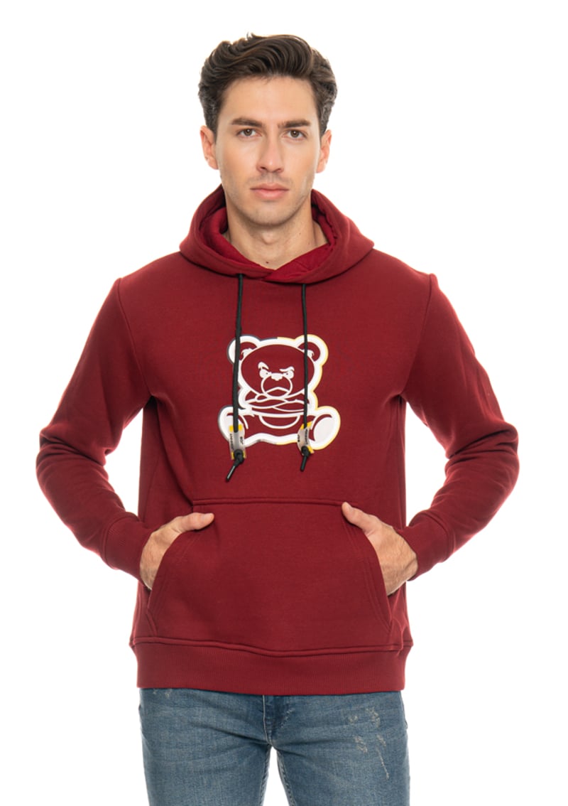 23Sjjannoyed03 Erkek Bordo Sweatshirt