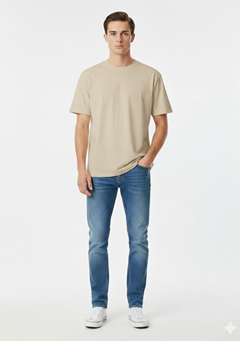 Tc9091 Erkek Gri T-shirt