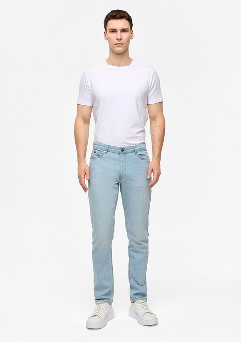 B34S35014 Erkek Mavi Jean Pantolon
