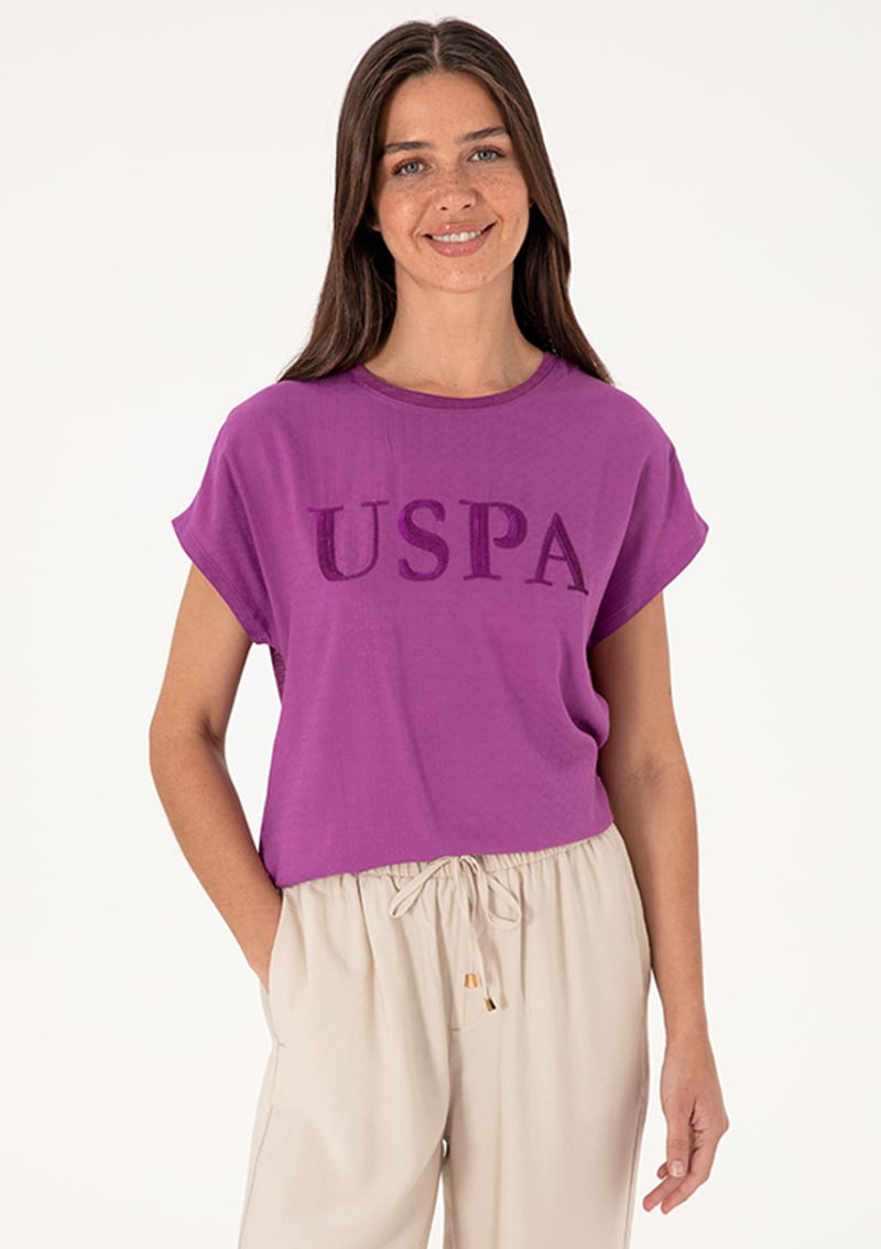 T117056108.2104732 Kadın Mor Regular T-shirt