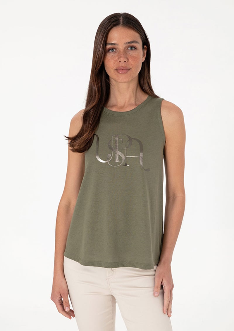 T117051972.2168255 Kadın Yeşil Basic T-shirt