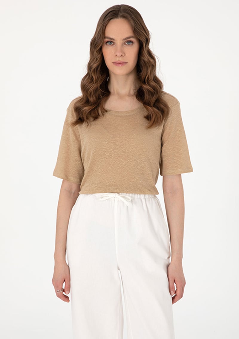T117057920.2178934 Kadın Bej T-shirt