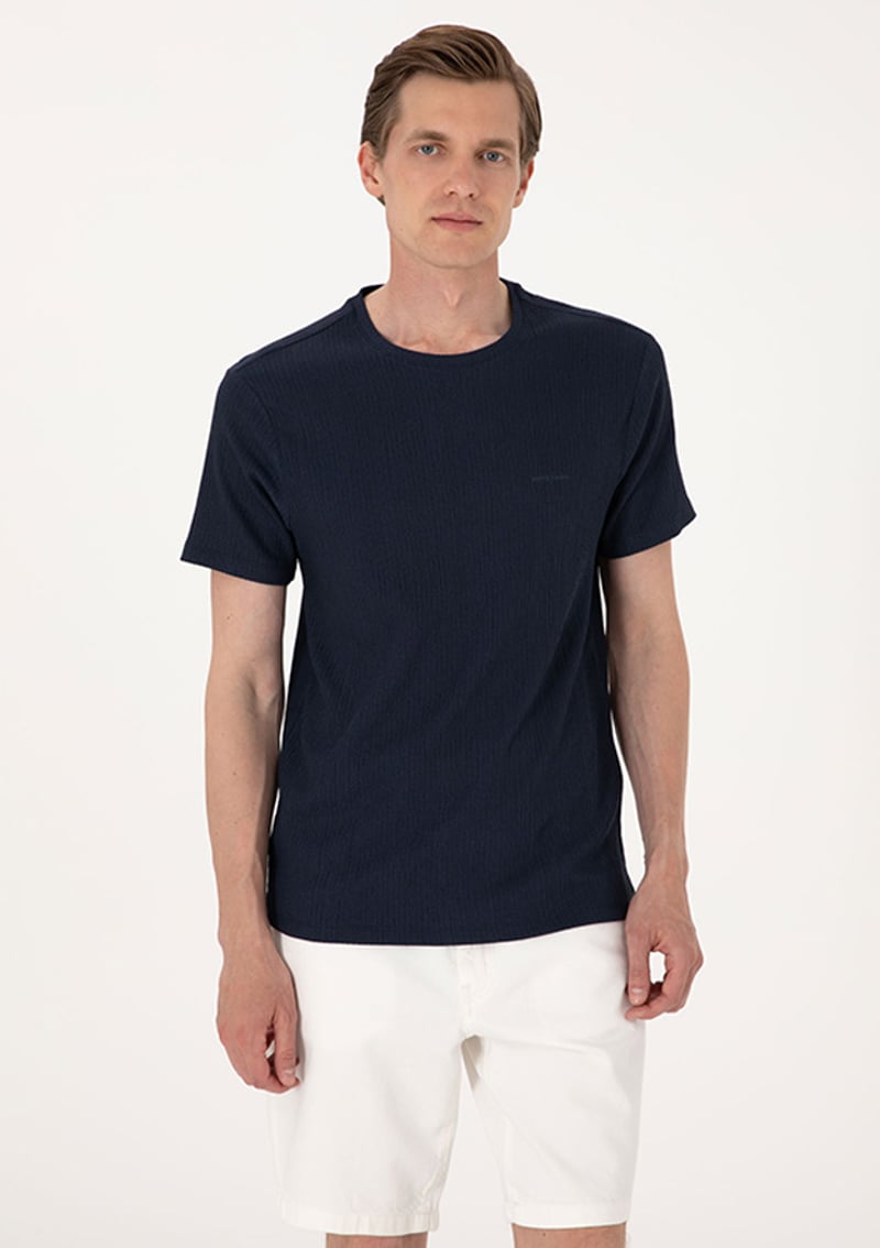 T117007122.2197715 Erkek Lacivert T-shirt