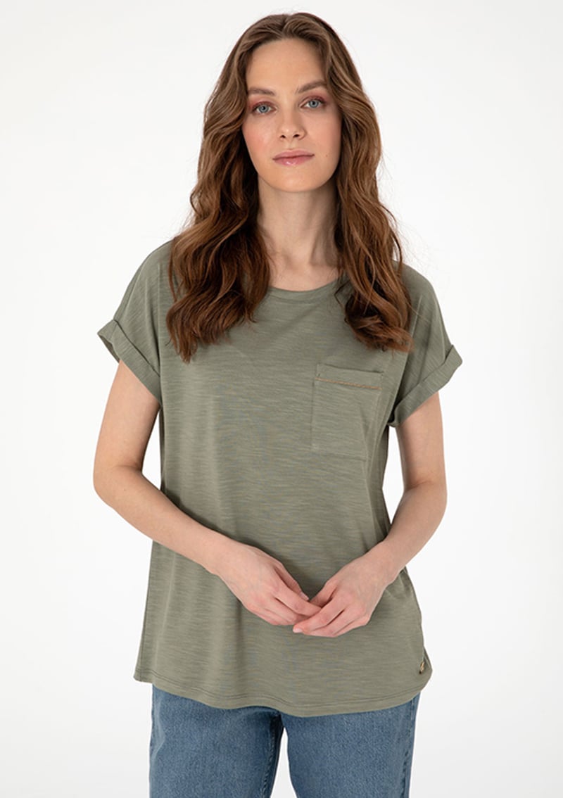 T117057978.2122126 Kadın Yeşil Regular T-shirt