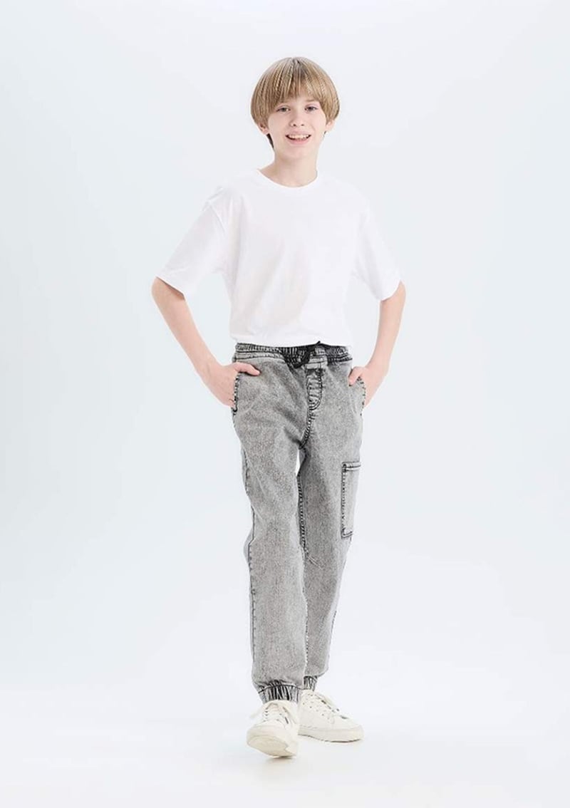 D6554A8Tra Erkek Çocuk Gri Jean Pantolon