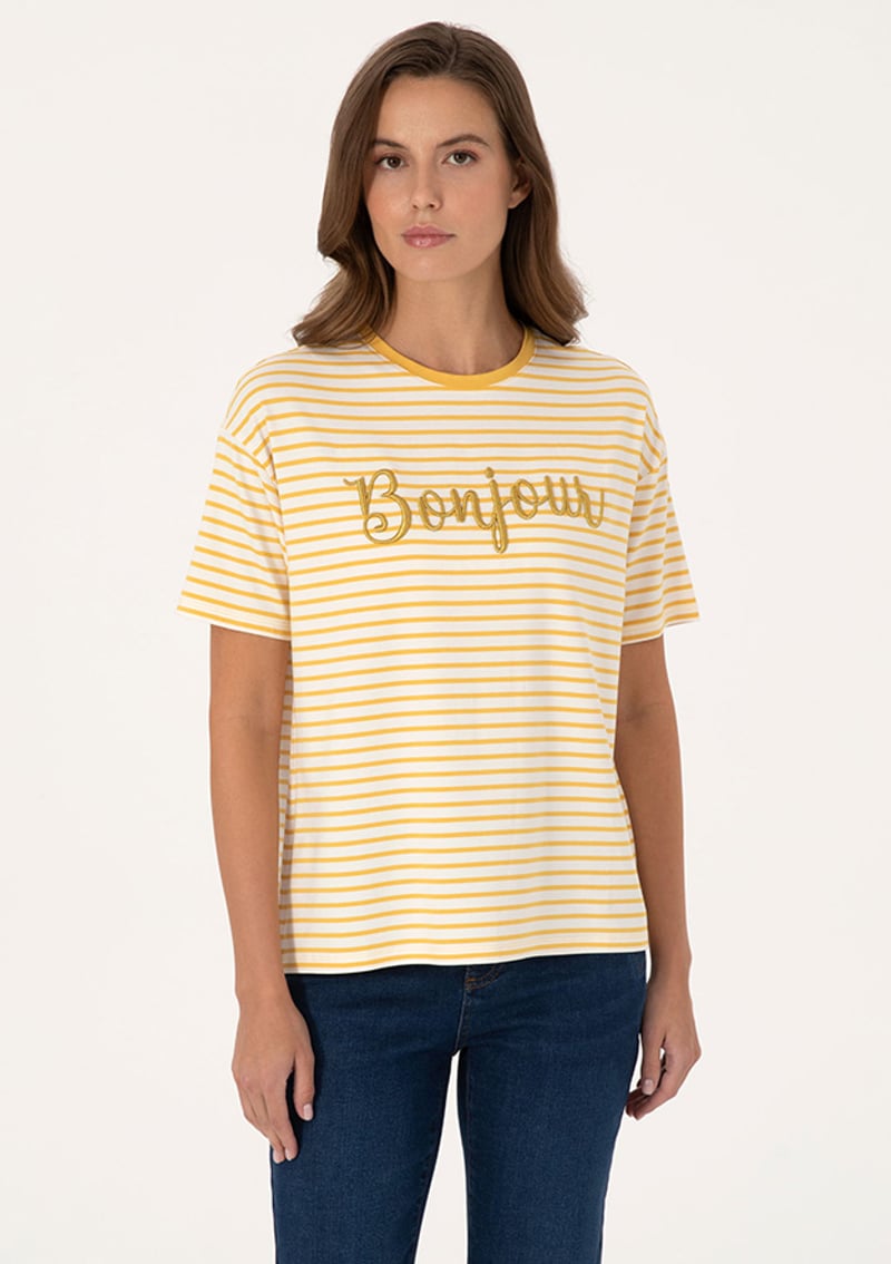 T117057967.2122234 Kadın Sarı T-shirt