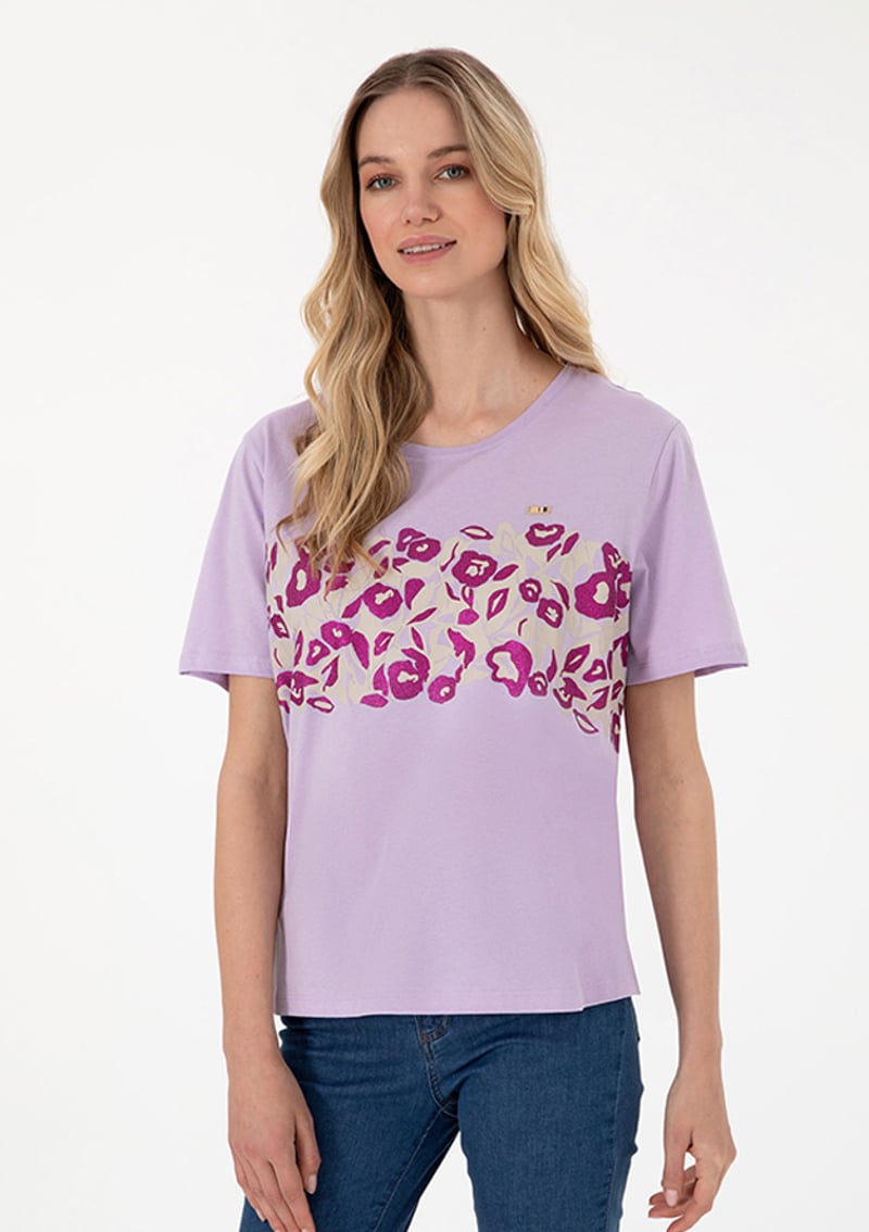 T117063474.2104023 Kadın Mor T-shirt