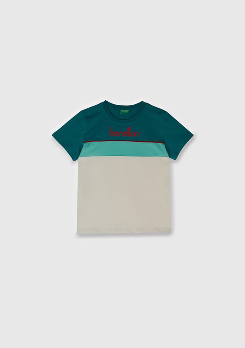 17027 Erkek Çocuk Yeşil Kısa Kol T-shirt