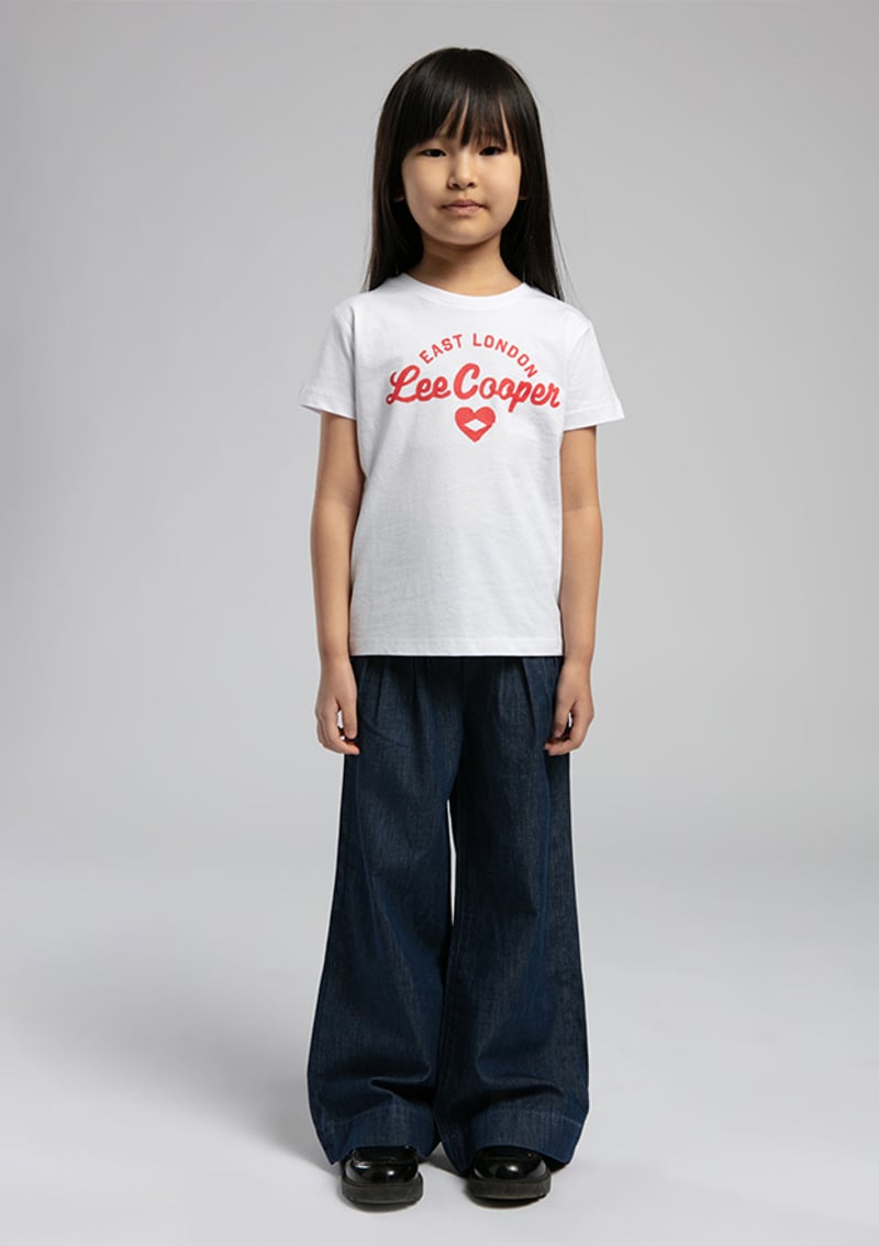 252 Lcg 242006 Kız Çocuk Beyaz Baskılı T-shirt