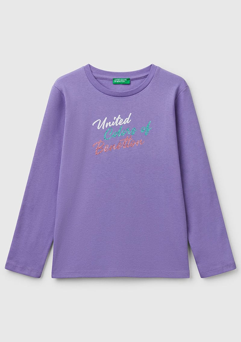 3I9Wc10My-25Y Kız Çocuk Mor Uzun Kol T-shirt