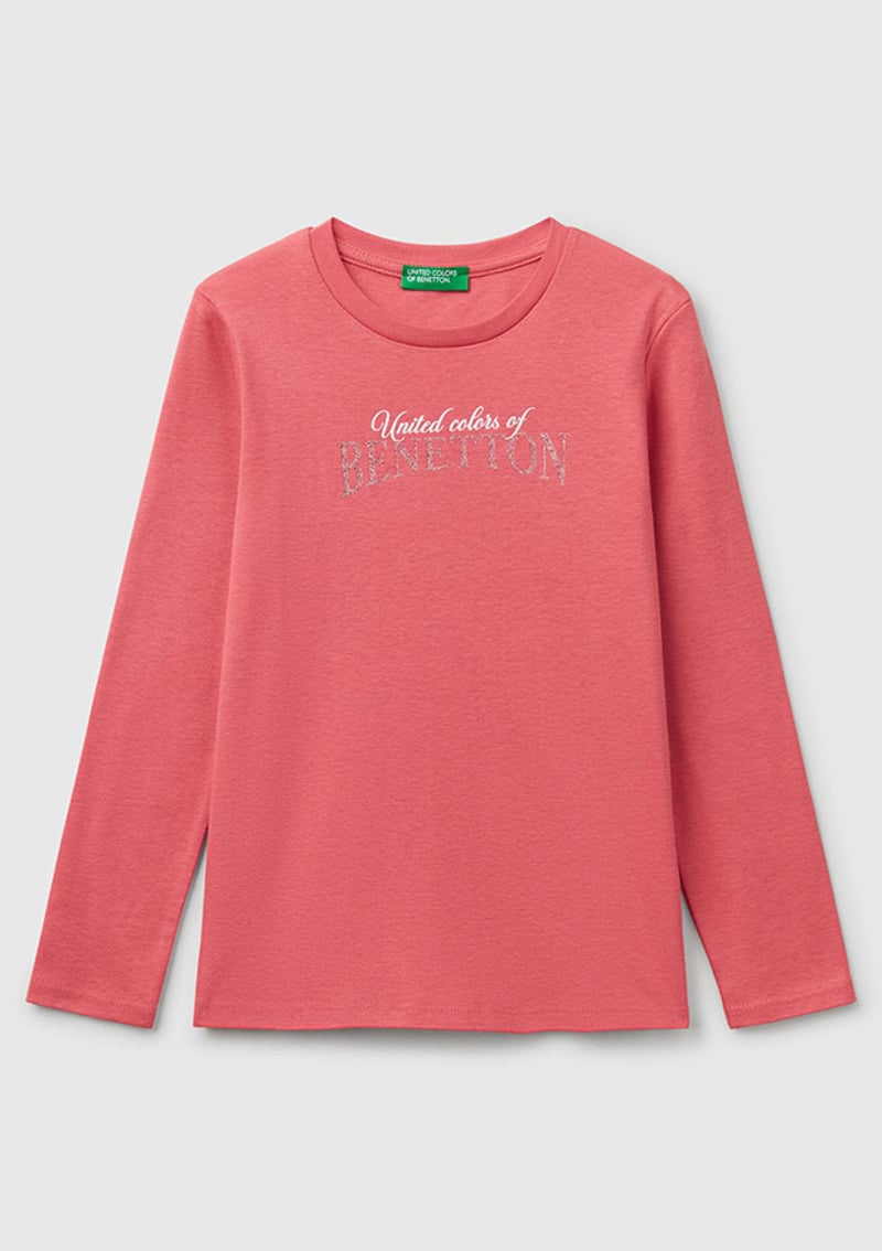 3I9Wc10My-25Y Kız Çocuk Pembe Uzun Kol T-shirt