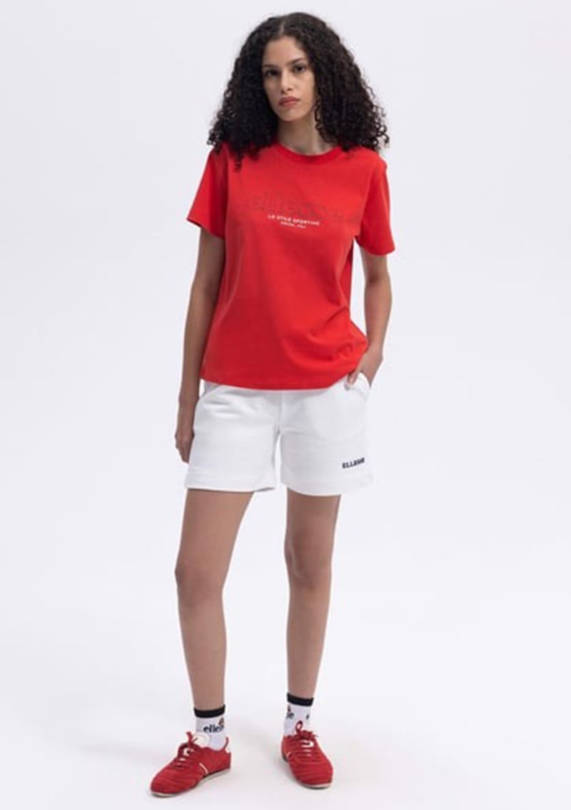 Ef445 Kadın Kırmızı Baskılı T-shirt