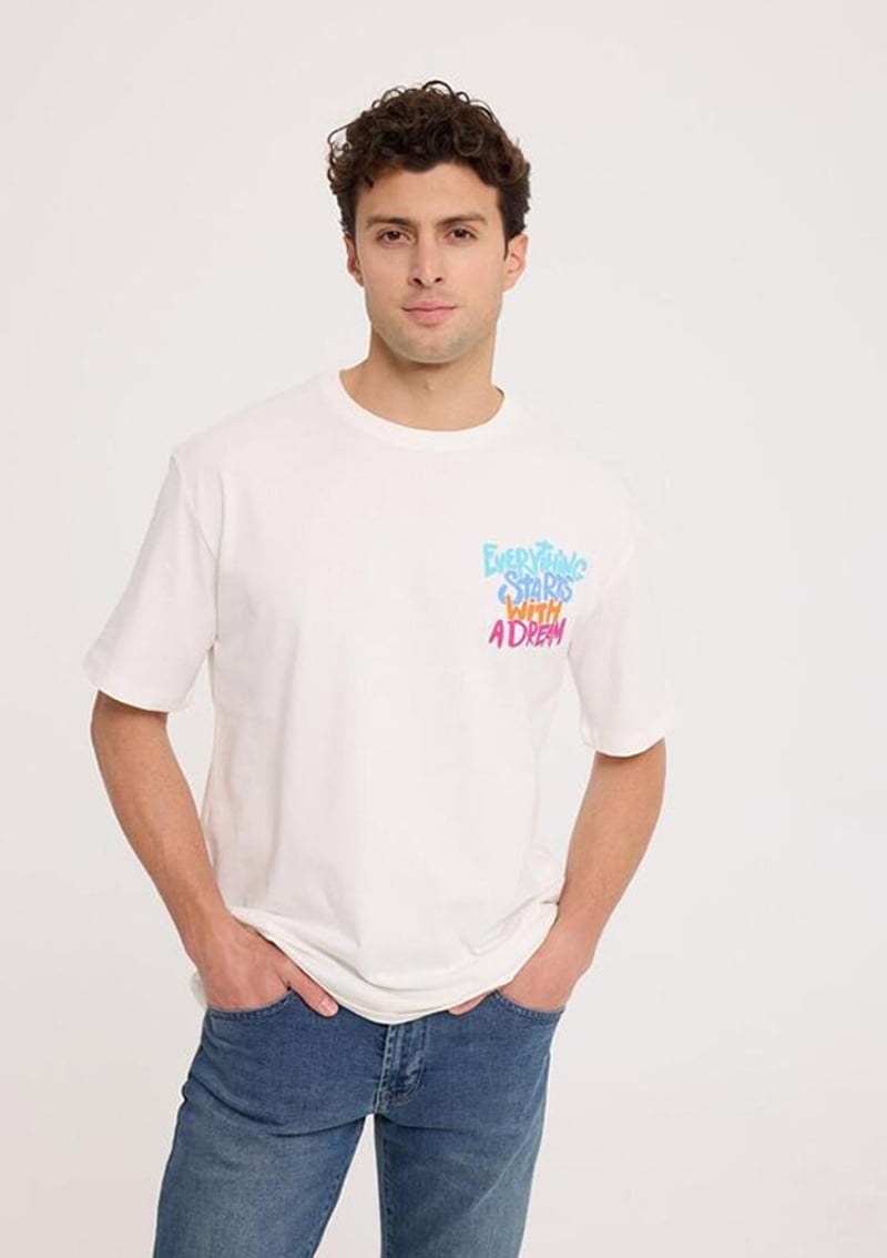 Tc9024 Erkek Beyaz T-shirt