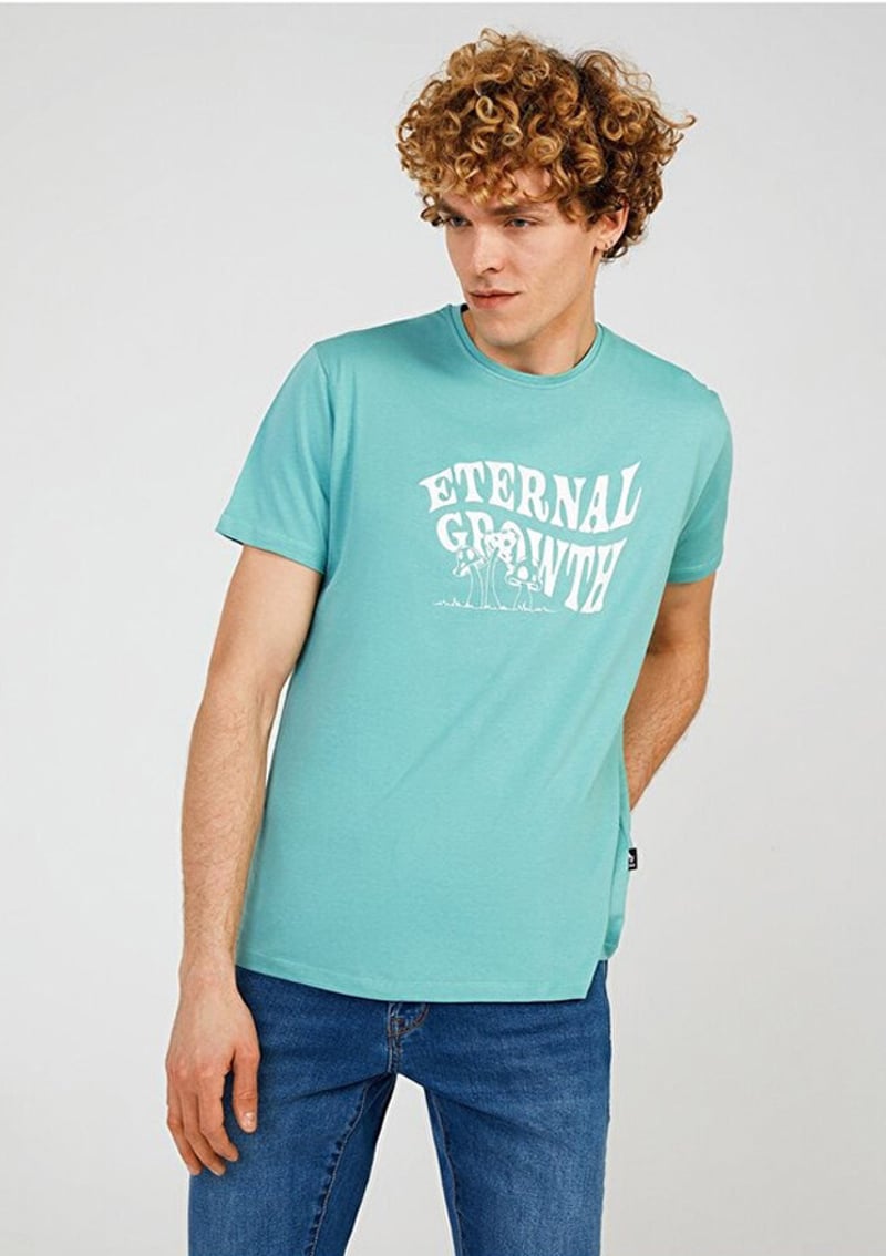 Tc7124 Erkek Çok Renkli Baskılı T-shirt
