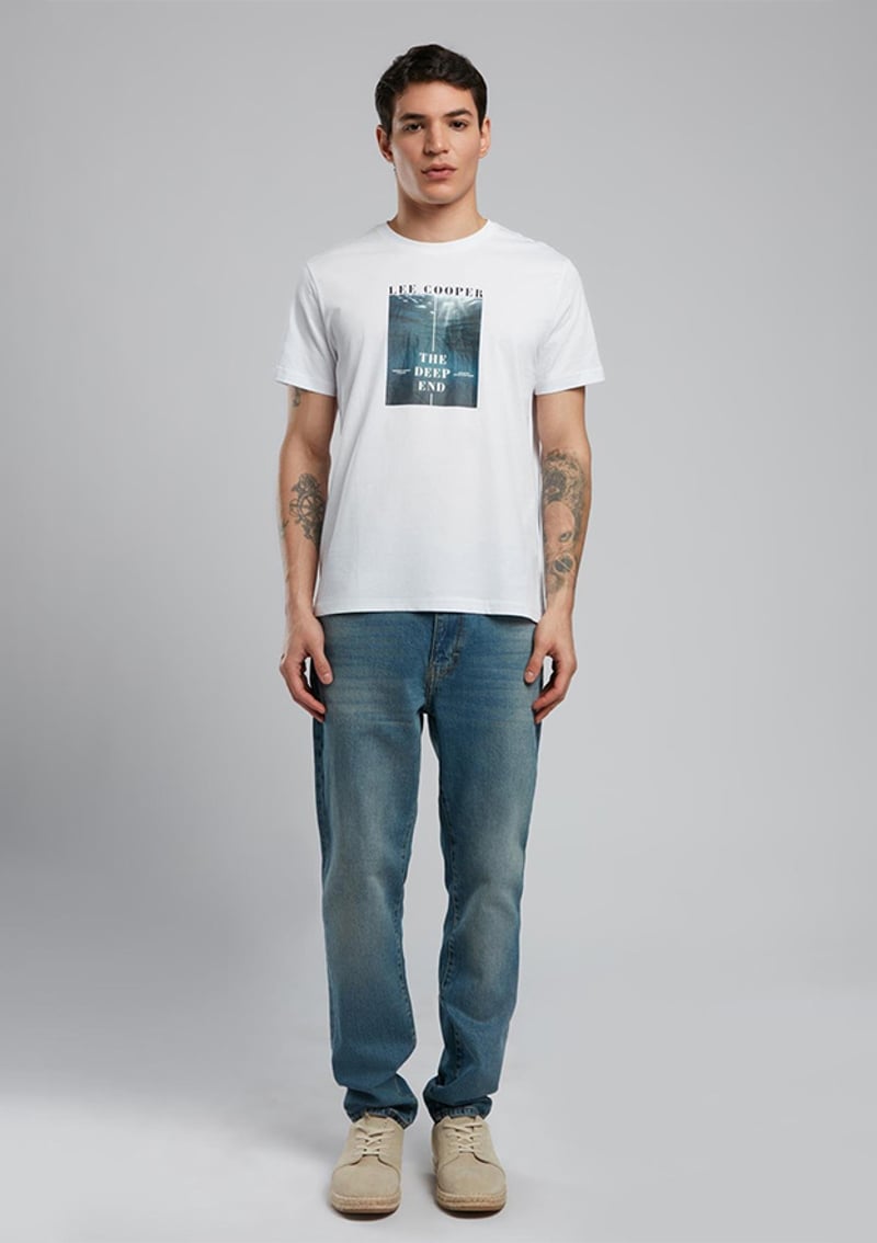 252 Lcm 242047 Erkek Beyaz O Yaka T-shirt