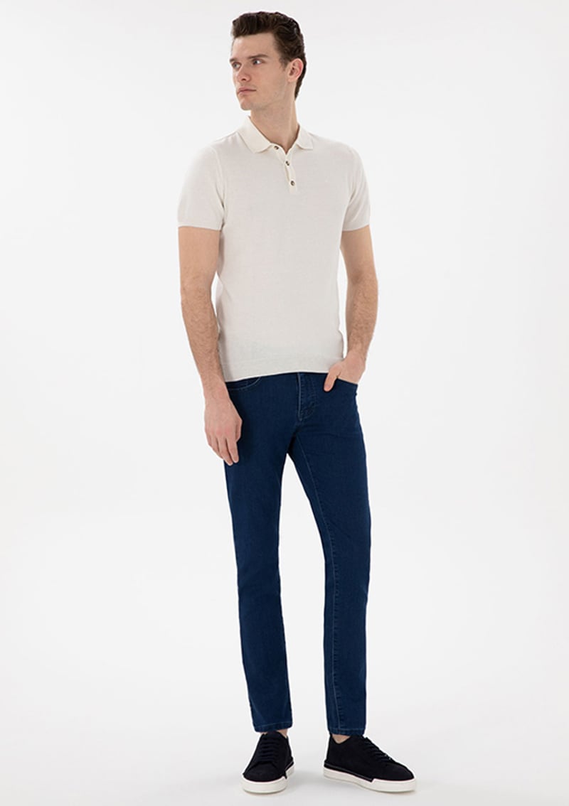 T117004202.2132233 Erkek Lacivert Jean Pantolon