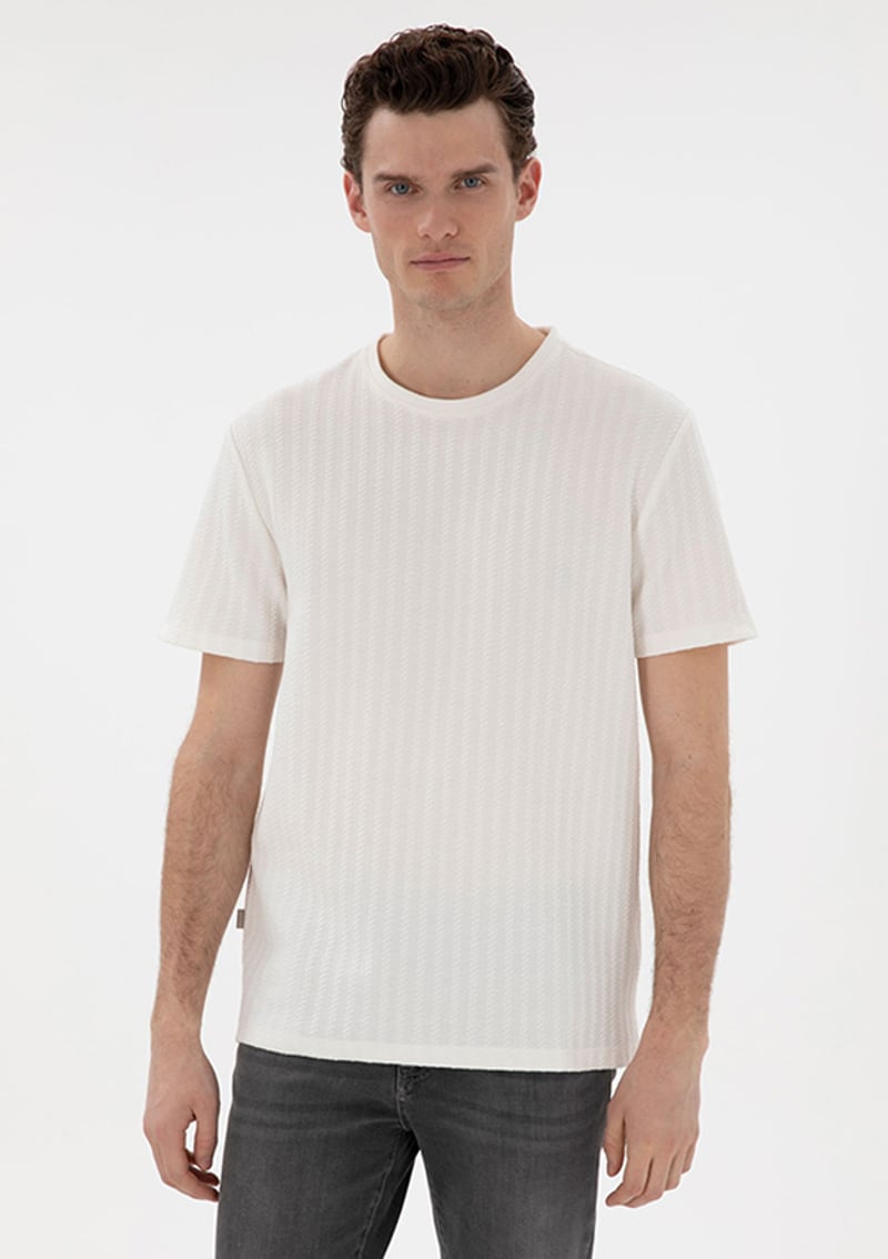 T117006920.2131604 Erkek Beyaz Regular T-shirt