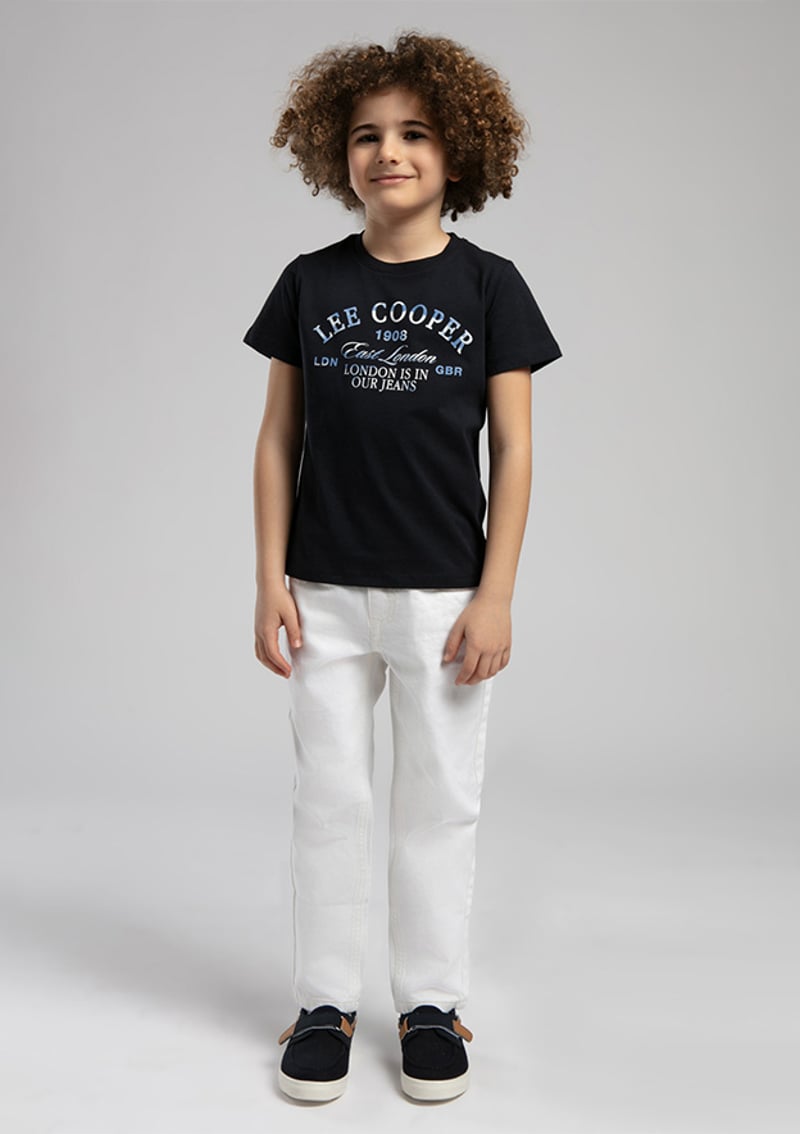 252 Lcb 242006 Erkek Çocuk Lacivert Baskılı T-shirt