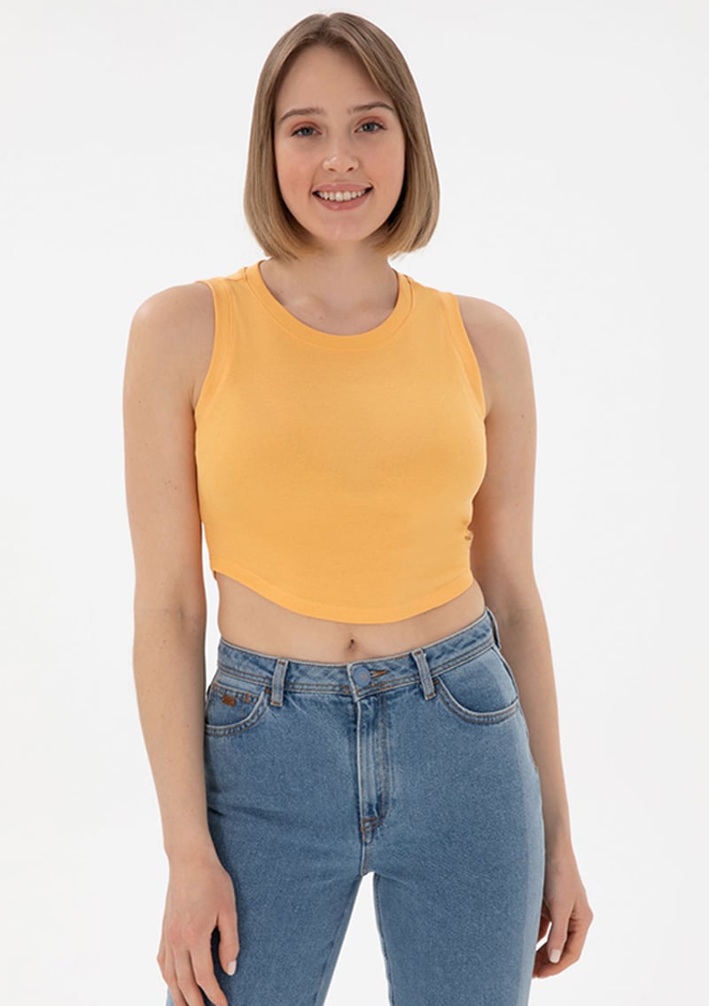 T117017836.2169943 Kadın Turuncu Basic T-shirt