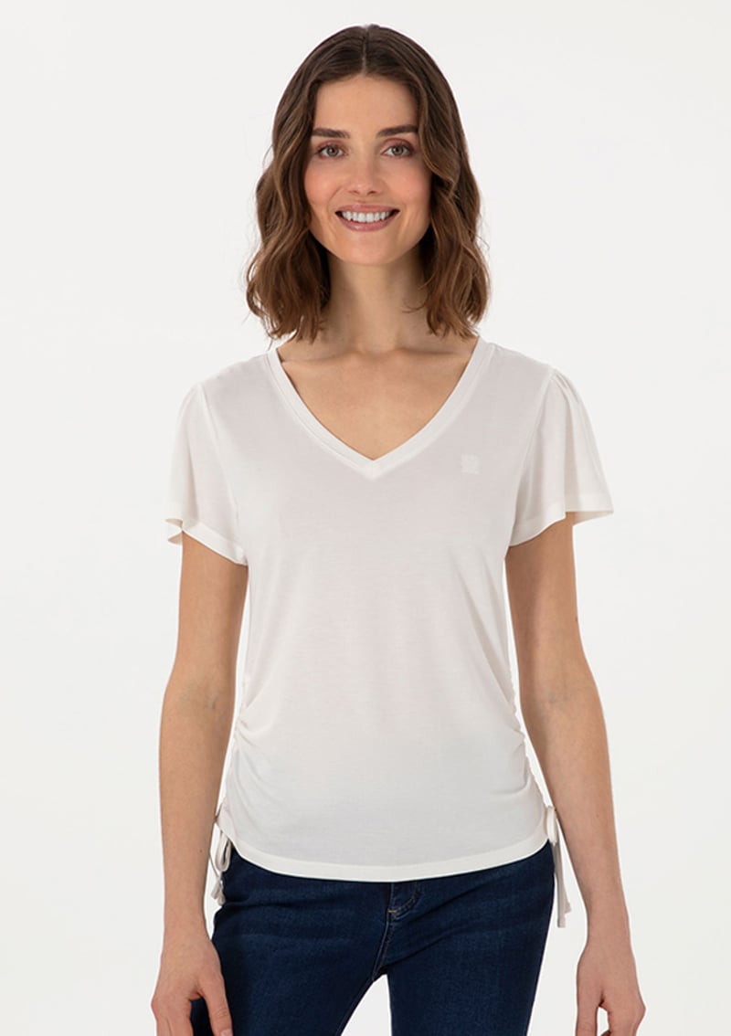 T117052003.2104536 Kadın Beyaz Regular T-shirt