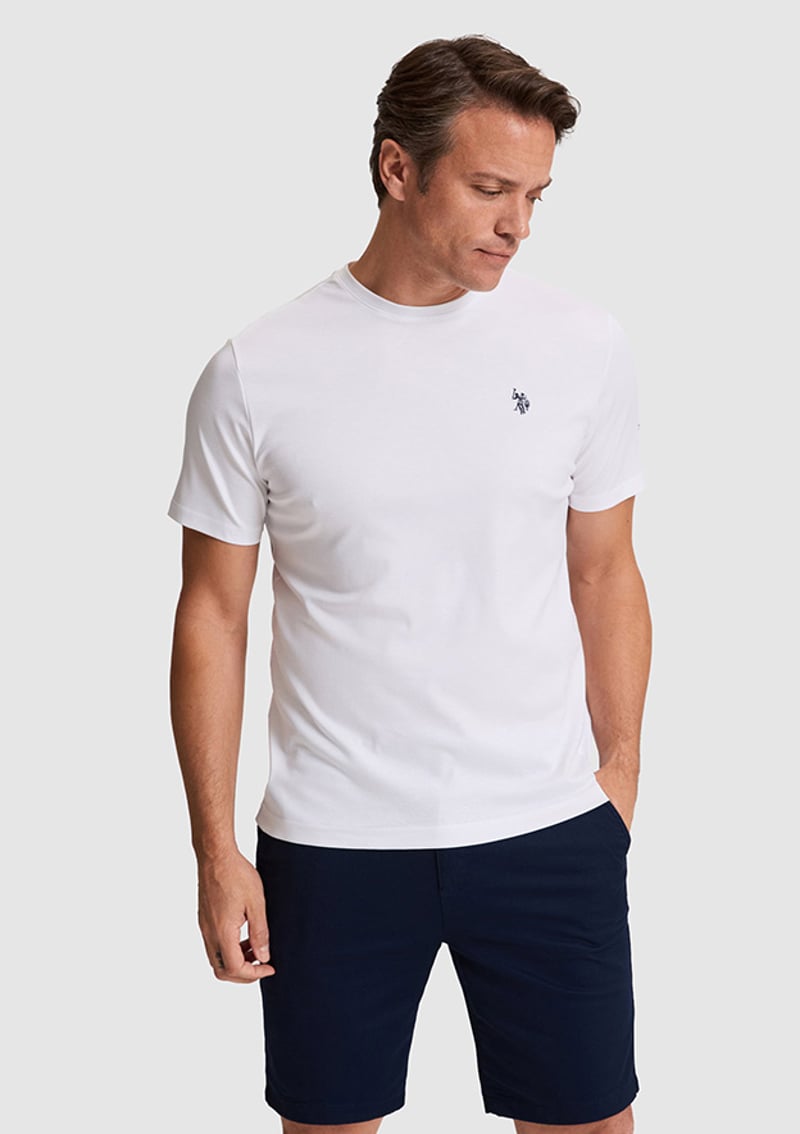 T117184609.Pu-12781 Erkek Beyaz Basic T-shirt